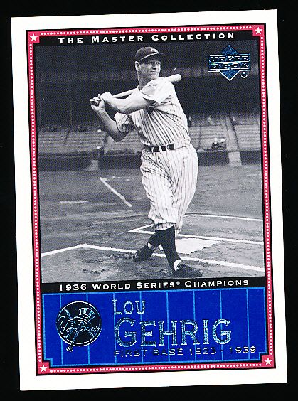 2000 Upper Deck Yankees Master Collection- #NYY 5 – Lou Gehrig- (#214/500)