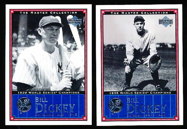 2000 Upper Deck Yankees Master Collection- 2 Cards- #NYY 7 Bill Dickey & #NNY 8 Bill Dickey- (Both #214/500)