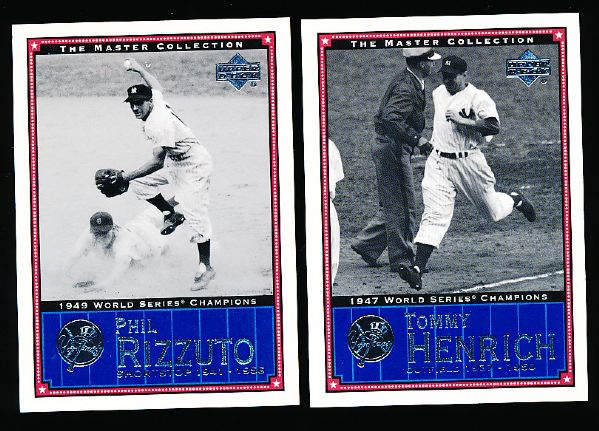 2000 Upper Deck Yankees Master Collection- 2 Cards #NYY 11 Tommy Henrich & #NYY 12 Phil Rizzuto (Both #214/500)