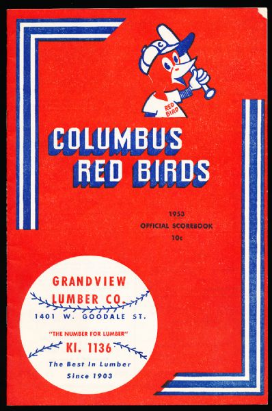 1953 Columbus Red Birds Program vs. Minneapolis 