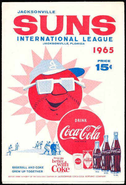 1965 Jacksonville Suns Scorecard vs. Rochester Red Wings