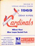 1969 Cedar Rapids Cardinals Program