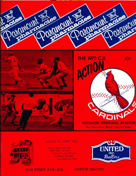 1972 St. Louis Cardinals- Minor League Affiliates- 2 Items
