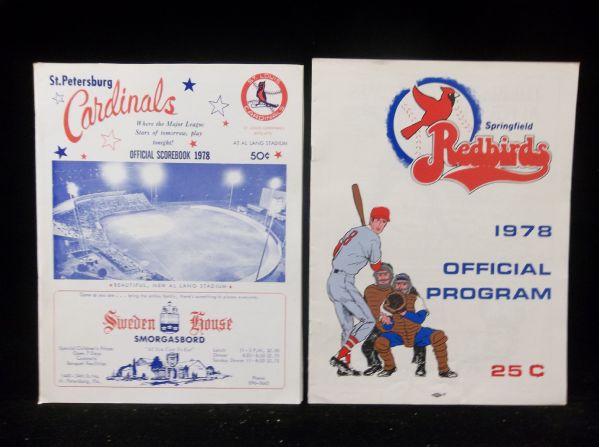 1978 St. Louis Cardinals Minor League Programs- 2 Diff.