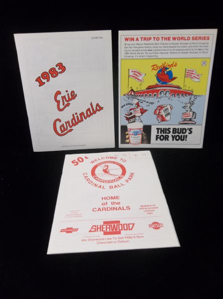 1983 St. Louis Cardinals Minor Leagues- 6 Diff. Programs/ Scorecards