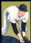 1982 TCMA Stephen Douglas 4-5/8” x 6-7/16” Original Art for Yankees Yearbook Card Inserts- Lou Boudreau, Indians- 1 of 1
