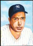 1982 TCMA Stephen Douglas 4-5/8” x 6-7/16” Original Art for Yankees Yearbook Card Inserts- Joe DiMaggio, Yankees- 1 of 1