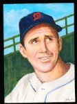 1982 TCMA Stephen Douglas 4-5/8” x 6-7/16” Original Art for Yankees Yearbook Card Inserts- Hank Greenberg, Tigers- 1 of 1