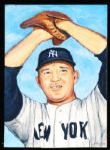 1982 TCMA Stephen Douglas 4-5/8” x 6-7/16” Original Art for Yankees Yearbook Card Inserts- Allie Reynolds, Yankees- 1 of 1