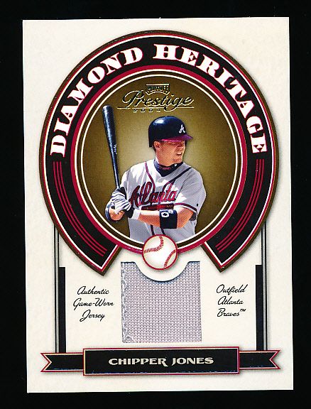 2004 Playoff Prestige Bb- “Diamond Heritage Jersey”- #DH4 Chipper Jones, Braves