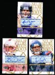 2003 SP Signature Edition Ftbl.- “Autographs Blue Ink”- 3 Diff.