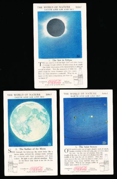 1929-‘33 Coca-Cola “Nature Study Cards” (F213-3) Complete Series #1 “Earth and Air and Sky” Set of 12 in Original Sleeve!