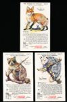 1929-‘33 Coca-Cola “Nature Study Cards” (F213-3) Complete Series #6 “Native Wild Animals” Set of 12 in Original Sleeve!