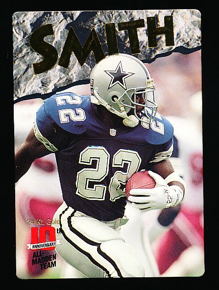 1993 Action Packed All-Madden Team Ftbl. “24 Kt Gold” #10G Emmitt Smith