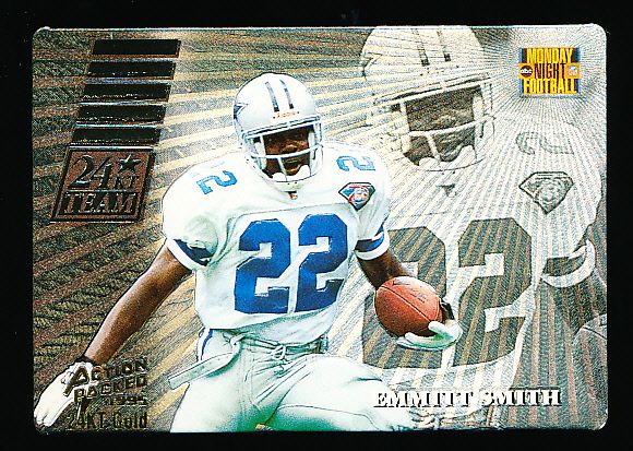 1995 Action Packed Monday Night Ftbl. “24 Kt Gold” #1G Emmitt Smith, Cowboys