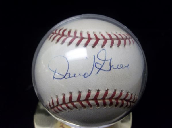 David Green Autographed Official NL Leonard Coleman Baseball