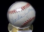 Charlie James Autographed Official NL Leonard Coleman Baseball
