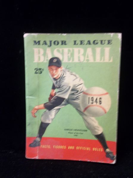 1946 Dell Major League Baseball Yearbook- Hal Newhouser, Tigers Cover