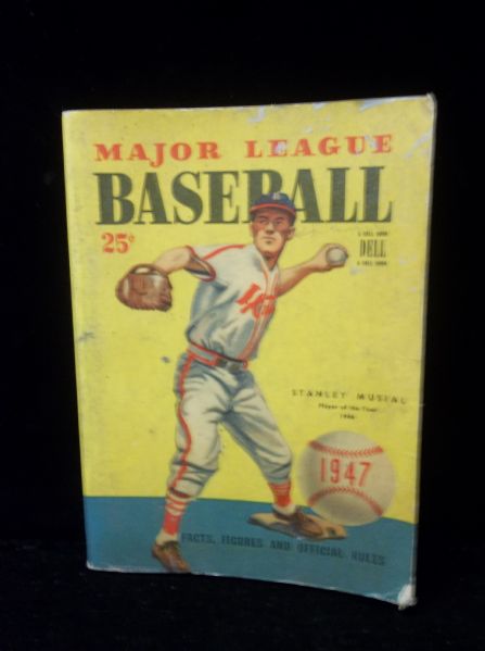 1947 Dell Major League Baseball Yearbook- Stan Musial, Cardinals Cover