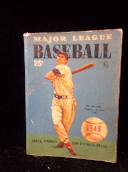 1948 Dell Major League Baseball Yearbook- Ted Williams, Red Sox Cover