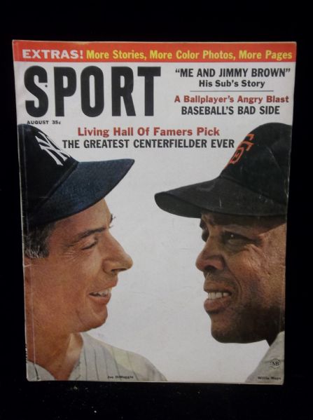 August 1964 Sport Magazine- Joe DiMaggio/Willie Mays Cover
