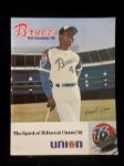 1972 Houston Astros @ Atlanta Braves Scorebook- Hank Aaron cover