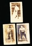 1948 Topps Magic Photo Wrestling- 3 Diff. Cards