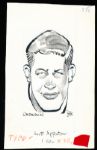Murray Olderman Original Drawing- Scott Appleton, Football