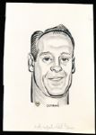 Murray Olderman Original Drawing- Al Cervi, Basketball