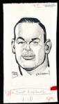 Murray Olderman Original Drawing- Forest Evashevski, Football