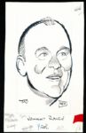 Murray Olderman Original Drawing- Johnny Rauch, Football