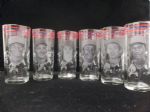 1970’s King Kwik MSA Cincinnati Reds 6-1/4” Tall Drinking Glasses- 6 Diff.