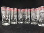 1970’s King Kwik MSA Cincinnati Reds 6-1/4” Tall Drinking Glasses- 6 Diff.