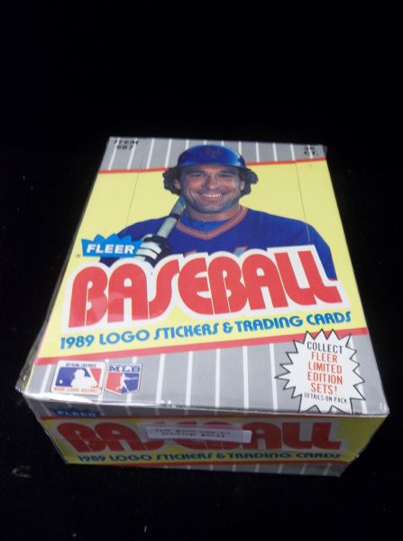 1989 Fleer Baseball- 1 Unopened Wax Box