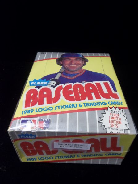 1989 Fleer Baseball- 1 Unopened Wax Box