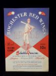 1956 Rochester Red Wings Program vs, Indianapolis (Roger Maris)