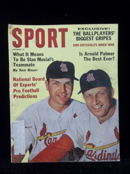 Sept. 1962 Sport Magazine- Musial/ Ken Boyer Cover