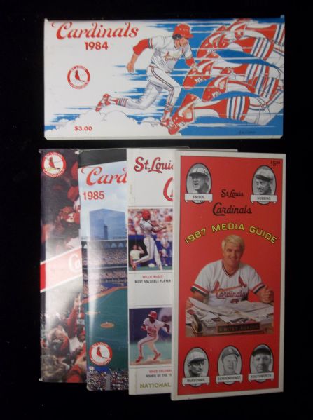 1983- 1987 St. Louis Cardinals Media Guide Lot