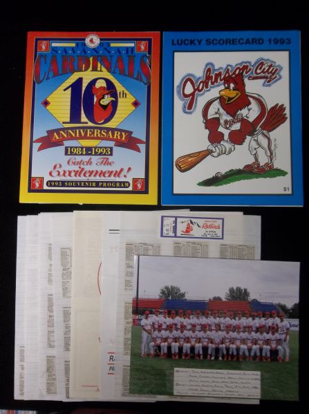 1993 St. Louis Cardinals Minor League Baseball Pub & Sked Lot