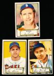 1952 Topps Baseball- 3 Diff. Low# Red Backs
