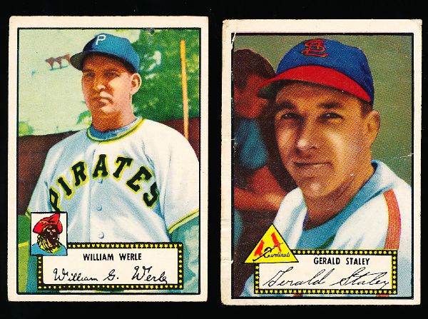 1952 Topps Baseball- 2 Diff. Low# Black Backs