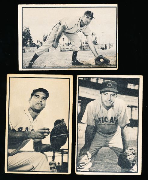 1953 Bowman Baseball Black & White- 4 Diff.