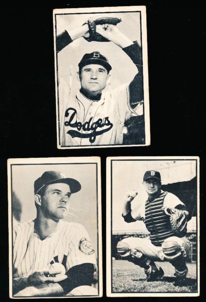 1953 Bowman Baseball Black & White- 4 Diff.