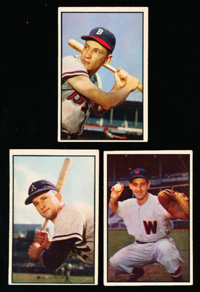 1953 Bowman Baseball Color- 4 Diff