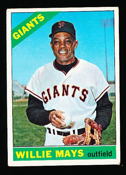 1966 Topps Bb- #1 Willie Mays, Giants