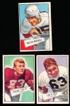1952 Bowman Large Fb- 3 Cards