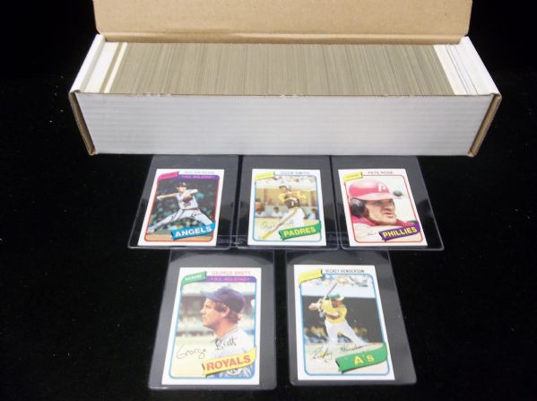 1980 Topps Baseball Near Complete Set- 724 of 726