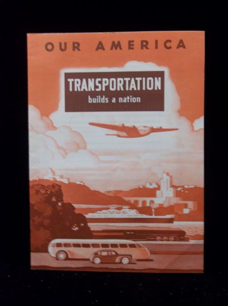 1943 Coca-Cola Our America Series “Transportation Builds a Nation” (F213 Series) Booklet with Glued in “Pictures” Set