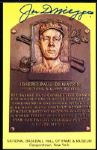 Joe DiMaggio Autographed Yellow Bsbl. HOF Plaque