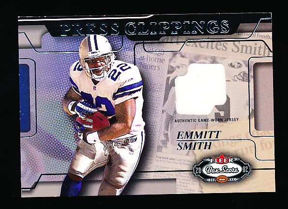 2002 Fleer Box Score Ftbl. “Press Clippings”- Emmitt Smith, Cowboys